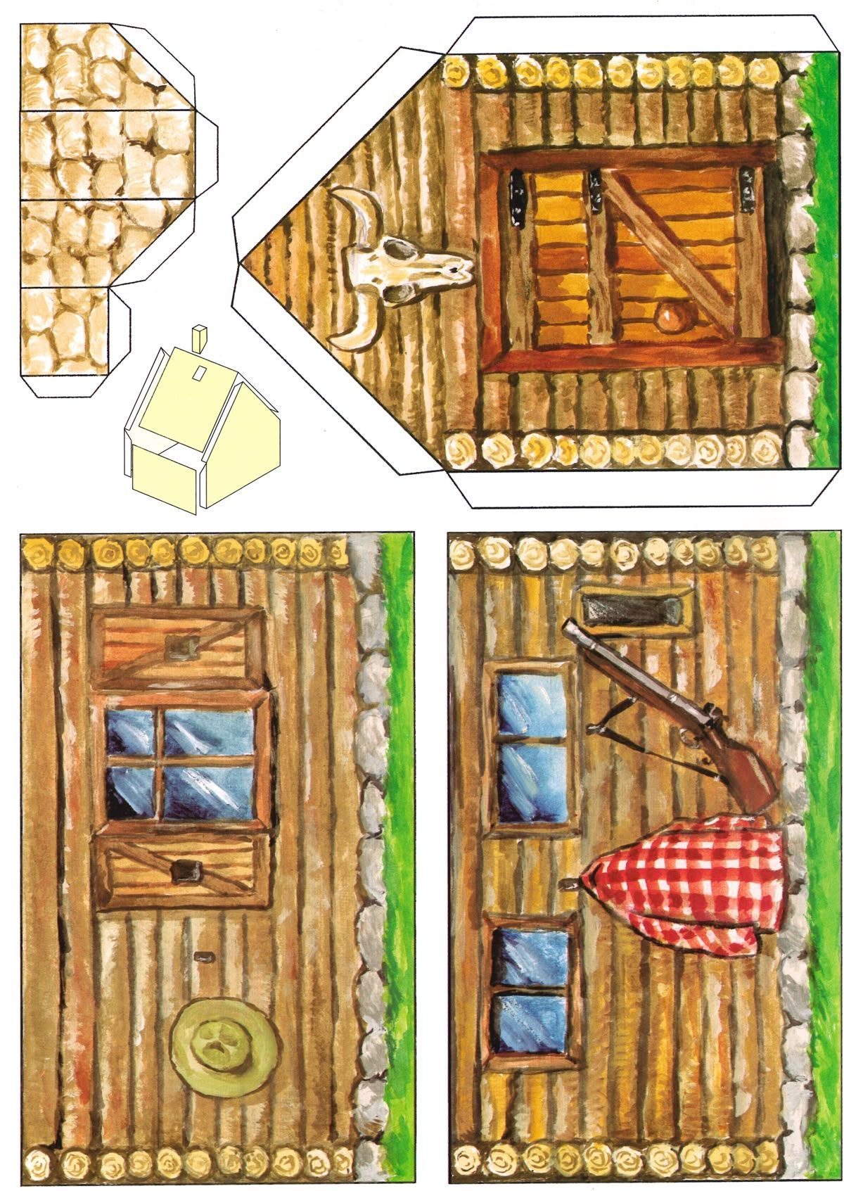 Çocuklar İçin  Ev Hazır Maket Şablonları  