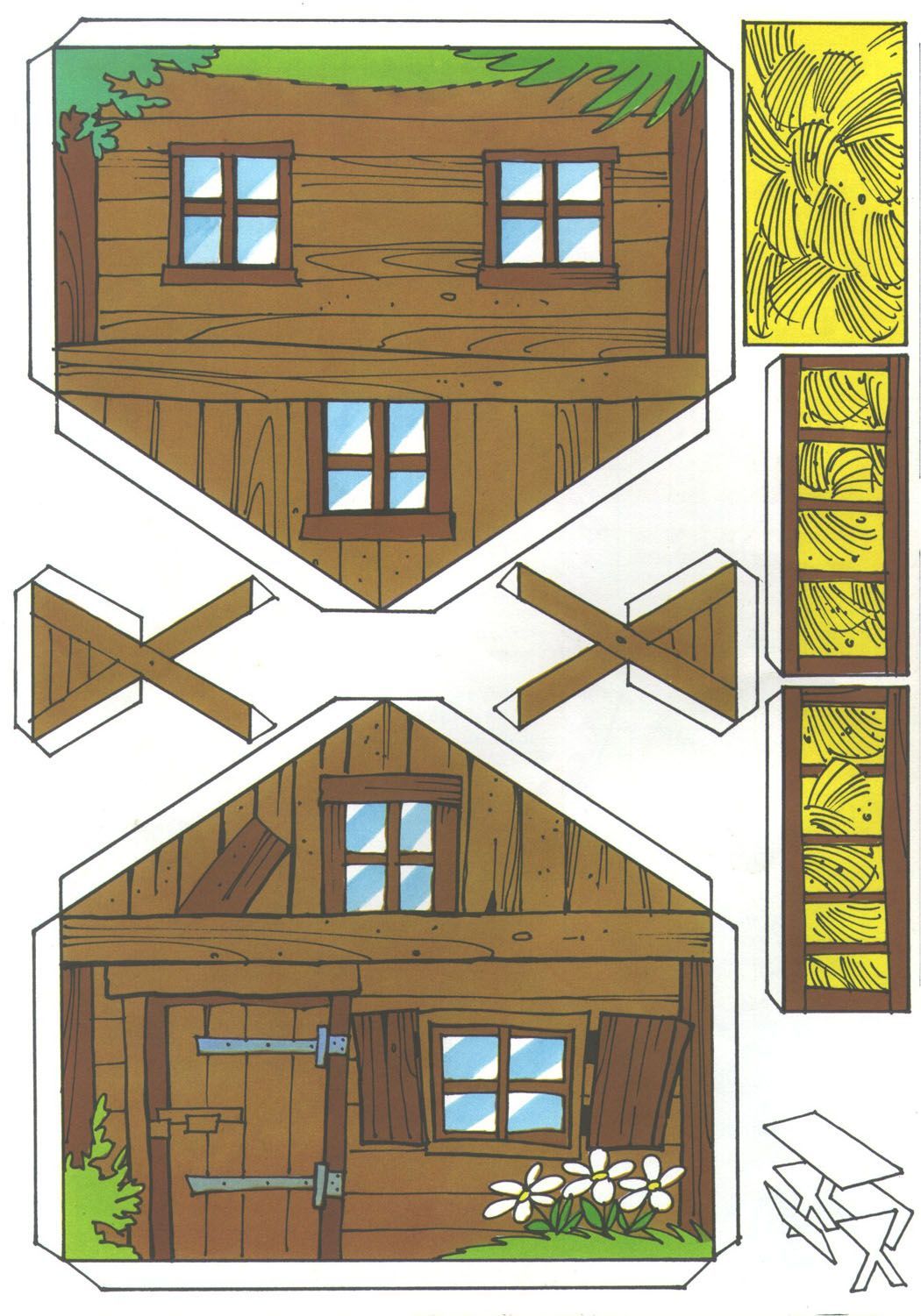 Çocuklar İçin  Ev Hazır Maket Şablonları  