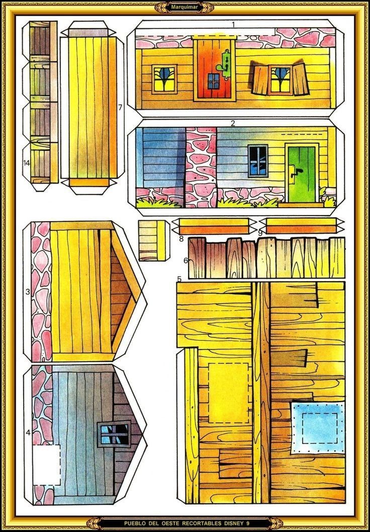 Çocuklar İçin  Ev Hazır Maket Şablonları  