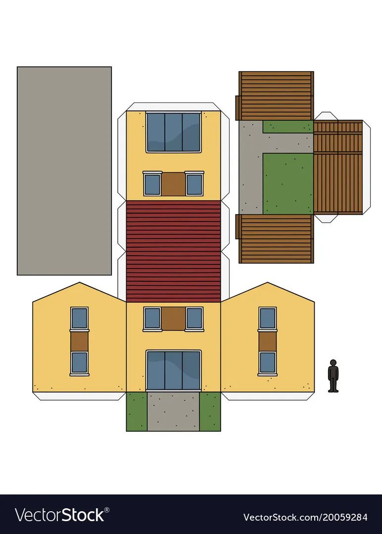 Çocuklar İçin  Ev Hazır Maket Şablonları  