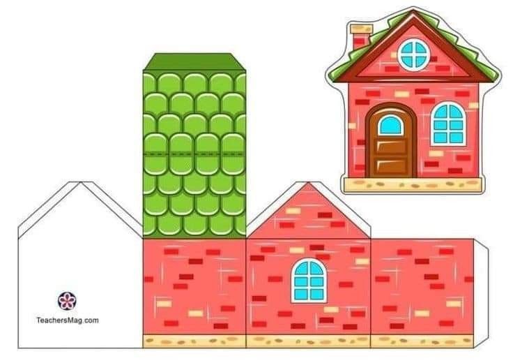 Çocuklar İçin  Ev Hazır Maket Şablonları  