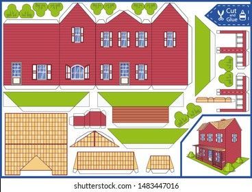 Çocuklar İçin  Ev Hazır Maket Şablonları  