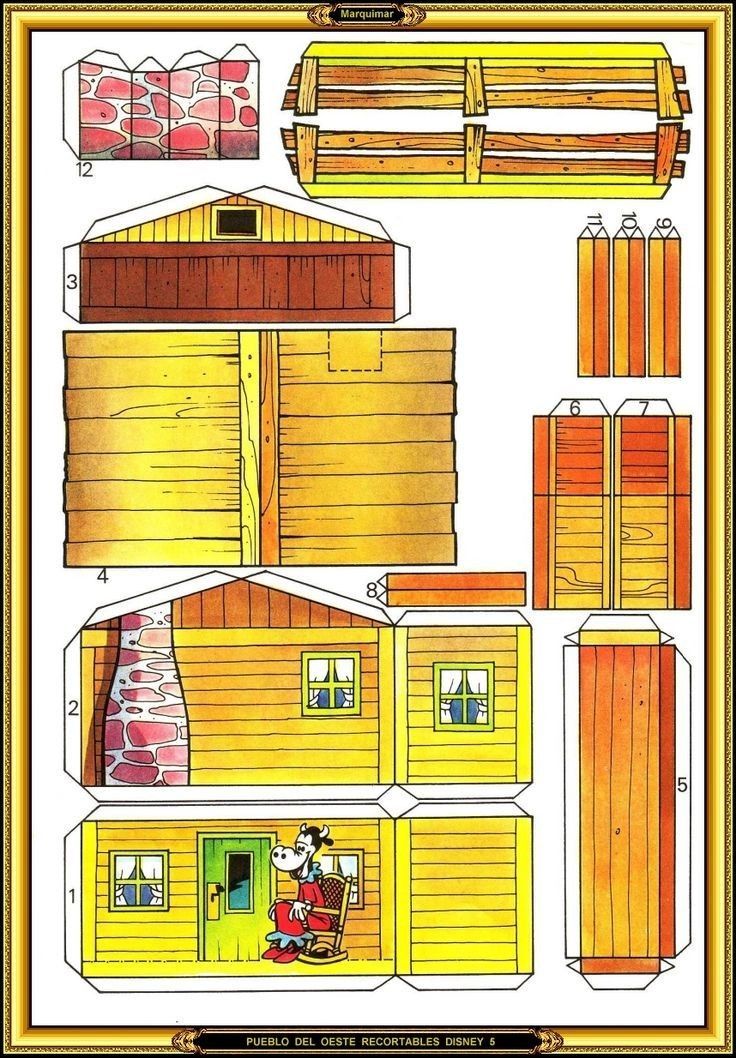 Çocuklar İçin  Ev Hazır Maket Şablonları  
