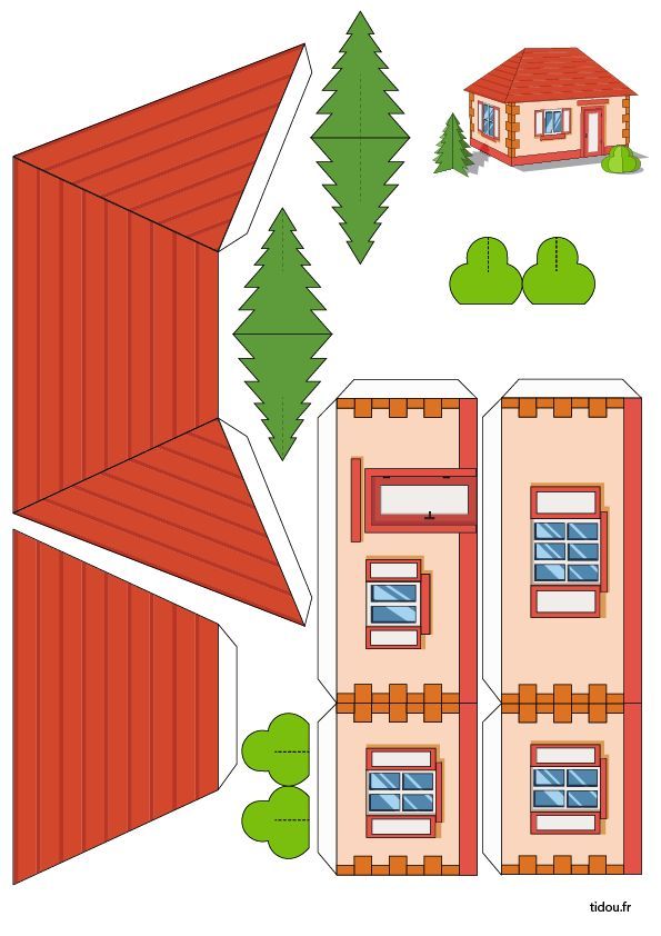 Çocuklar İçin  Ev Hazır Maket Şablonları  