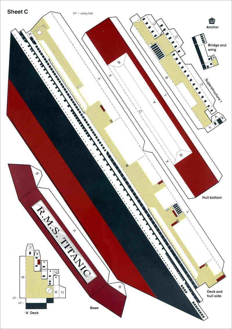 Çocuklar İçin  Gemi Hazır Maket Şablonları  