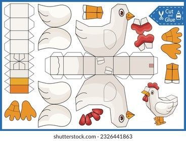 Çocuklar İçin  Hayvan Hazır Maket Şablonları  