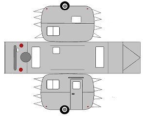 Çocuklar İçin  Karavan Hazır Maket Şablonları  