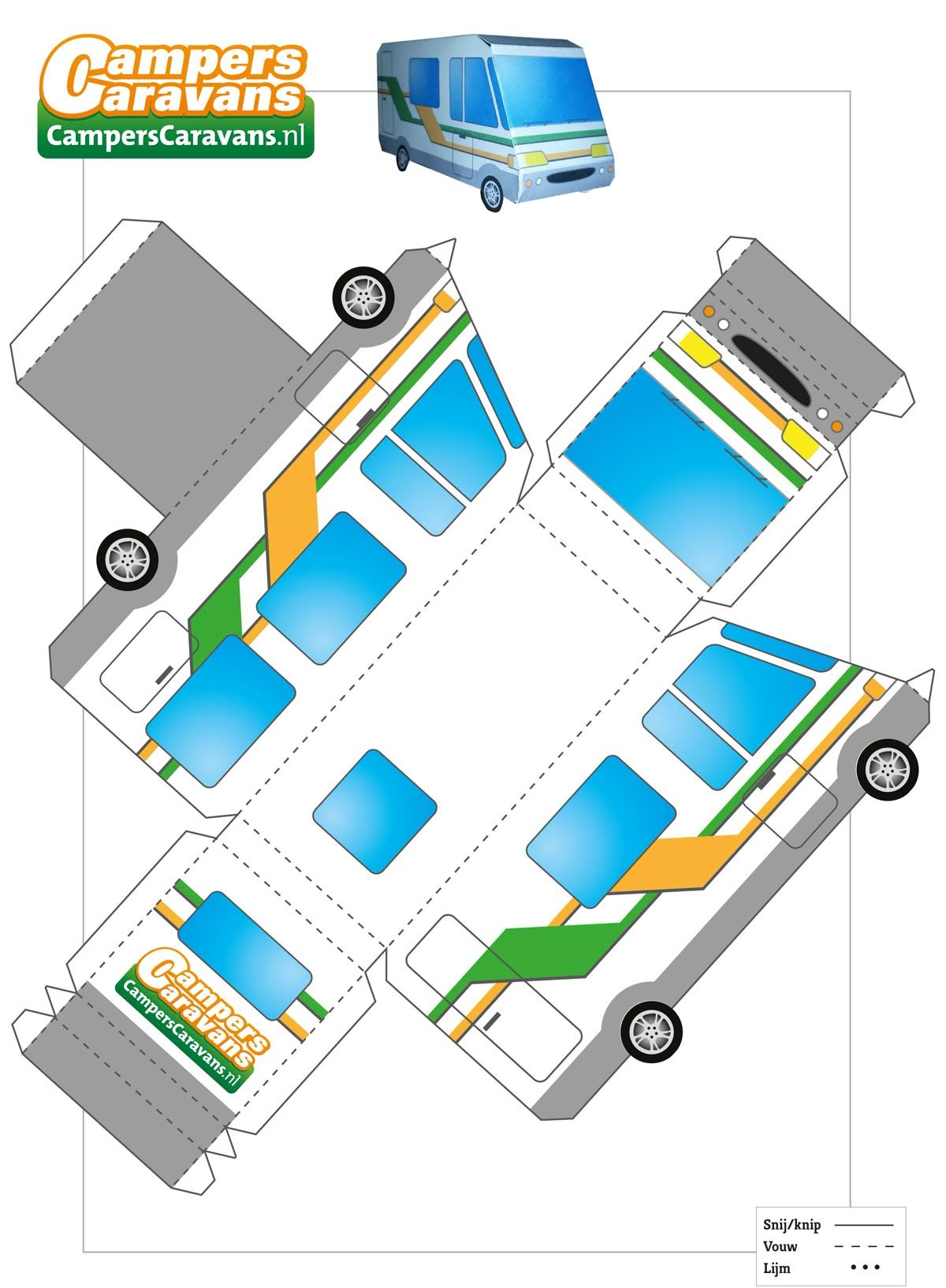 Çocuklar İçin  Karavan Hazır Maket Şablonları  