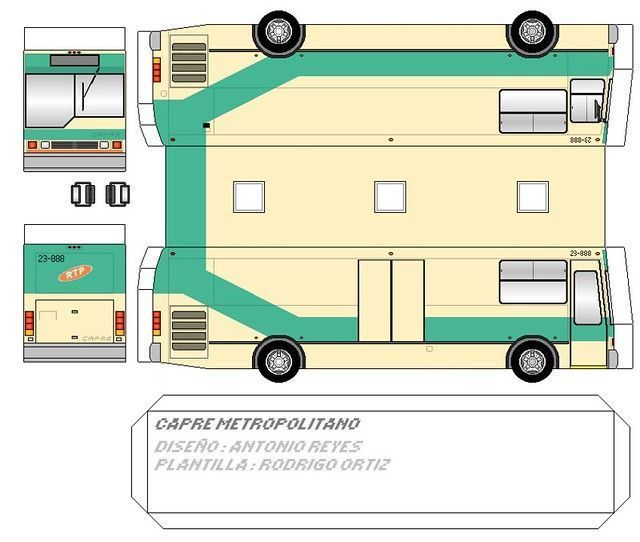 Çocuklar İçin  Karavan Hazır Maket Şablonları  