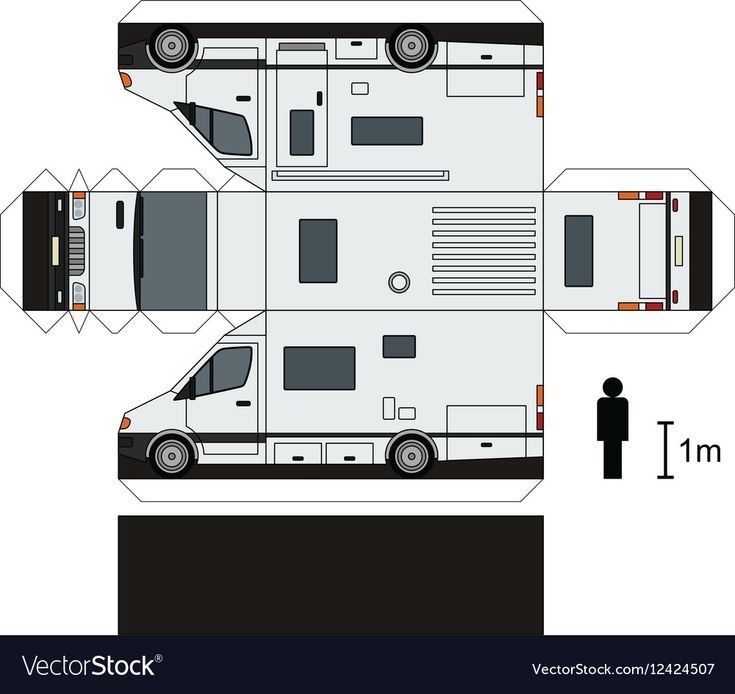 Çocuklar İçin  Karavan Hazır Maket Şablonları  