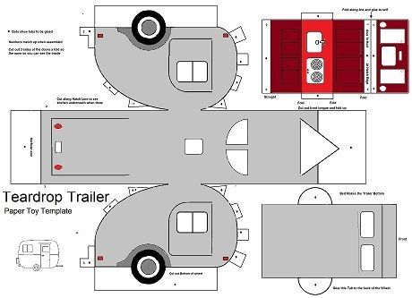 Çocuklar İçin  Karavan Hazır Maket Şablonları  