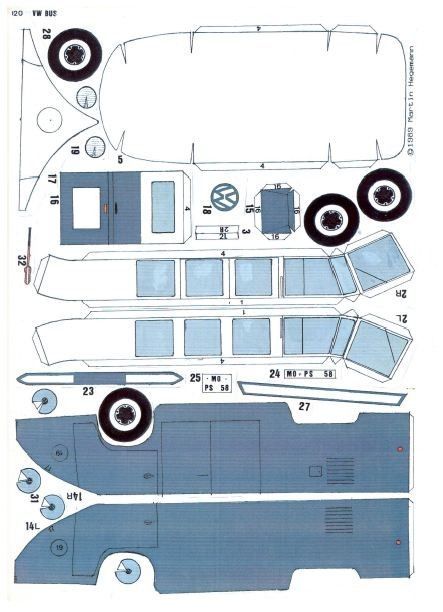 Çocuklar İçin  Karavan Hazır Maket Şablonları  