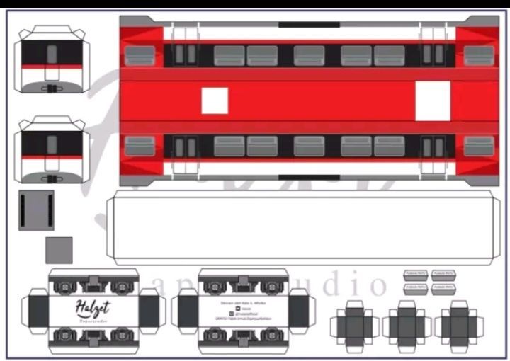 Çocuklar İçin  Tren Hazır Maket Şablonları  