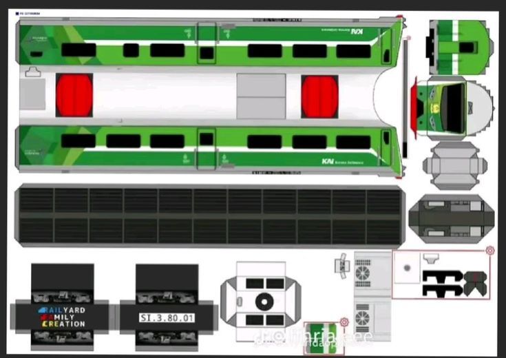 Çocuklar İçin  Tren Hazır Maket Şablonları  