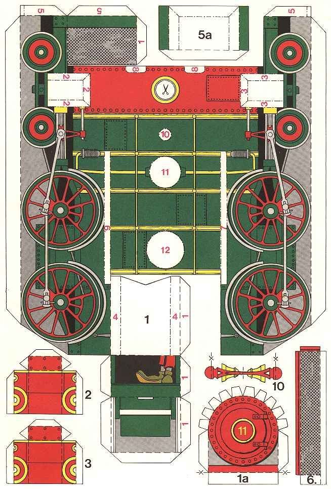 Çocuklar İçin  Tren Hazır Maket Şablonları  