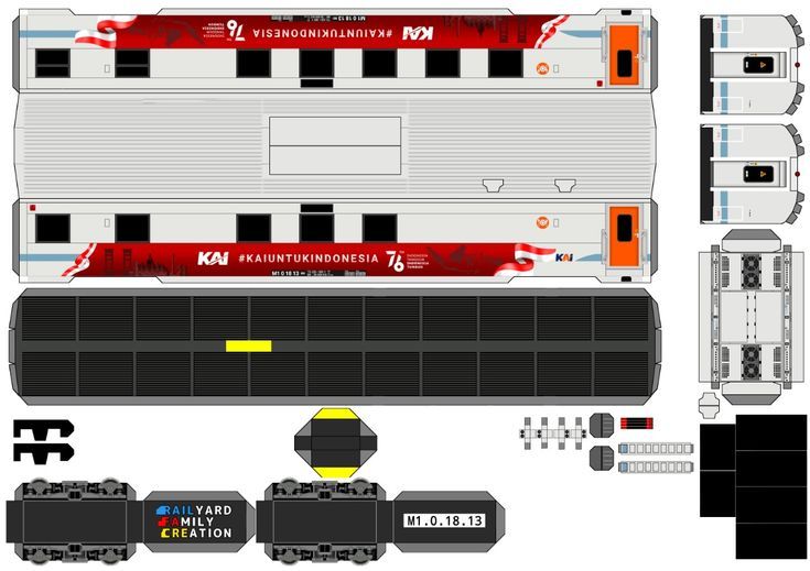 Çocuklar İçin  Tren Hazır Maket Şablonları  