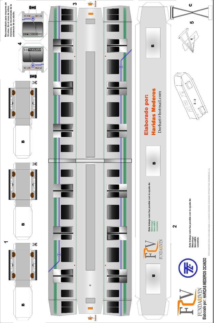 Çocuklar İçin  Tren Hazır Maket Şablonları  