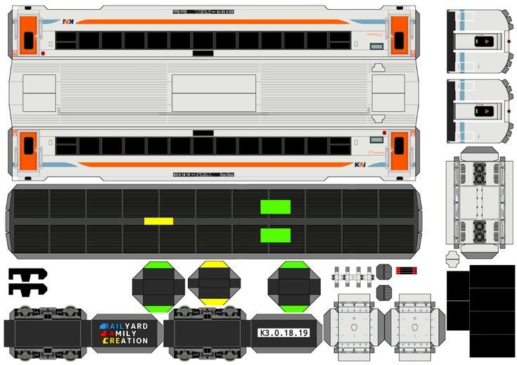 Çocuklar İçin  Tren Hazır Maket Şablonları  