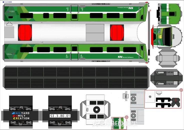 Çocuklar İçin  Tren Hazır Maket Şablonları  