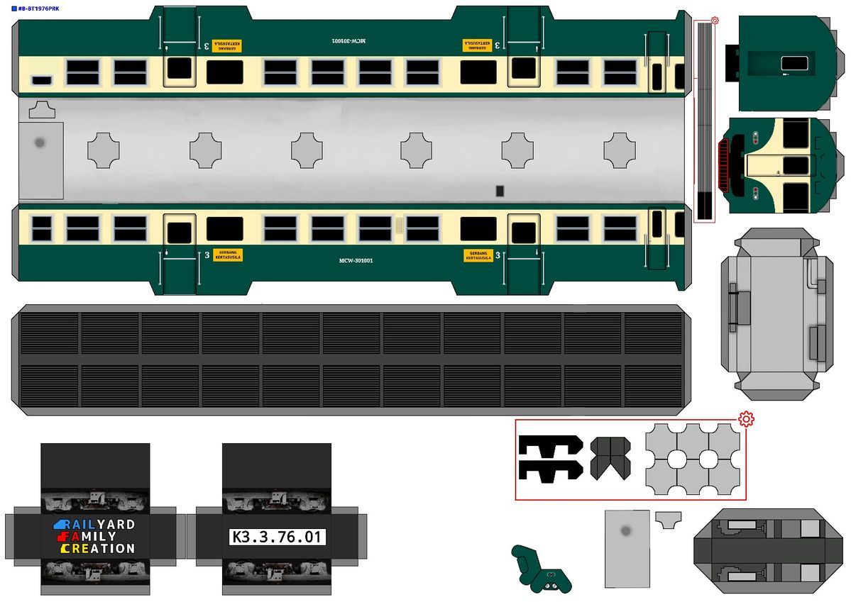 Çocuklar İçin  Tren Hazır Maket Şablonları  