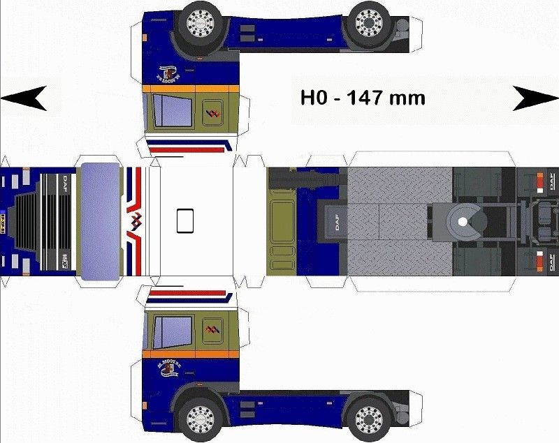 Çocuklar İçin  Tır Hazır Maket Şablonları  