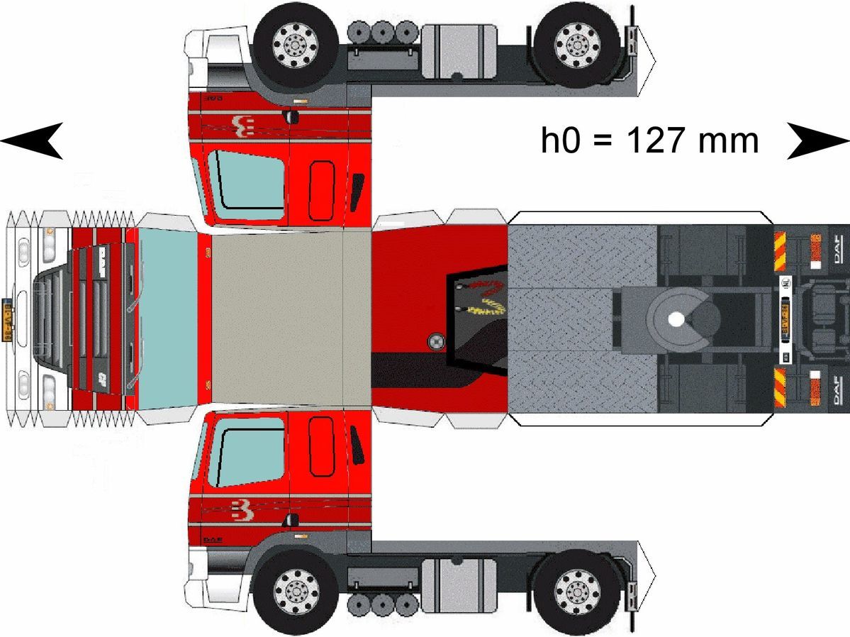 Çocuklar İçin  Tır Hazır Maket Şablonları  