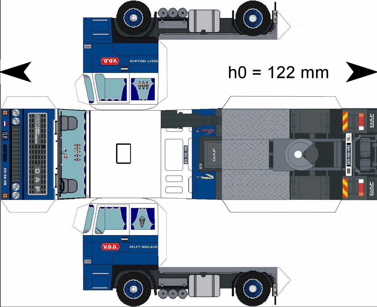 Çocuklar İçin  Tır Hazır Maket Şablonları  