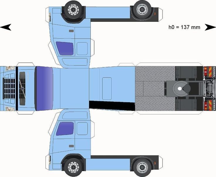 Çocuklar İçin  Tır Hazır Maket Şablonları  