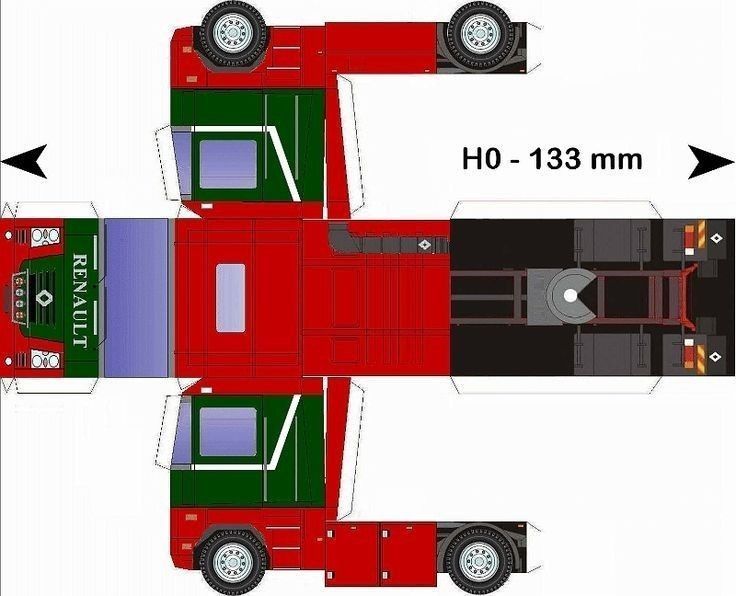Çocuklar İçin  Tır Hazır Maket Şablonları  