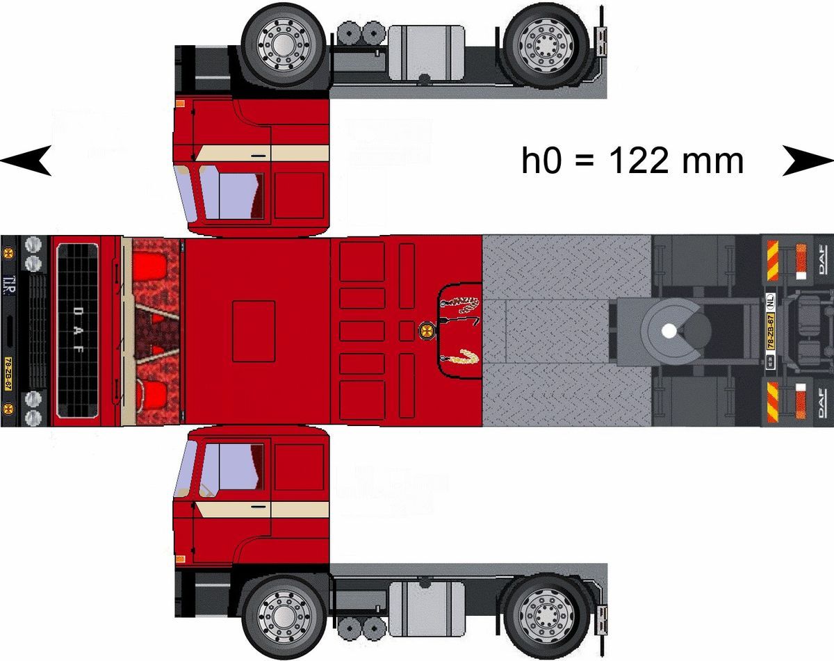Çocuklar İçin  Tır Hazır Maket Şablonları  