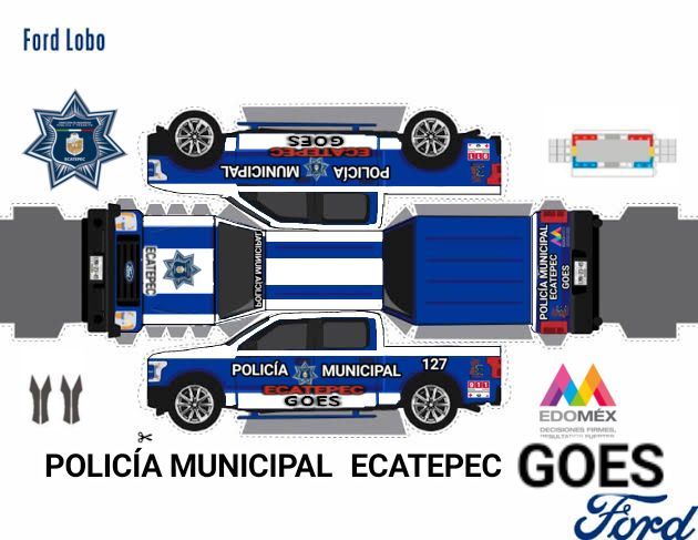 Çocuklar İçin  Alvin Polis Arabası Maket Şablonları  