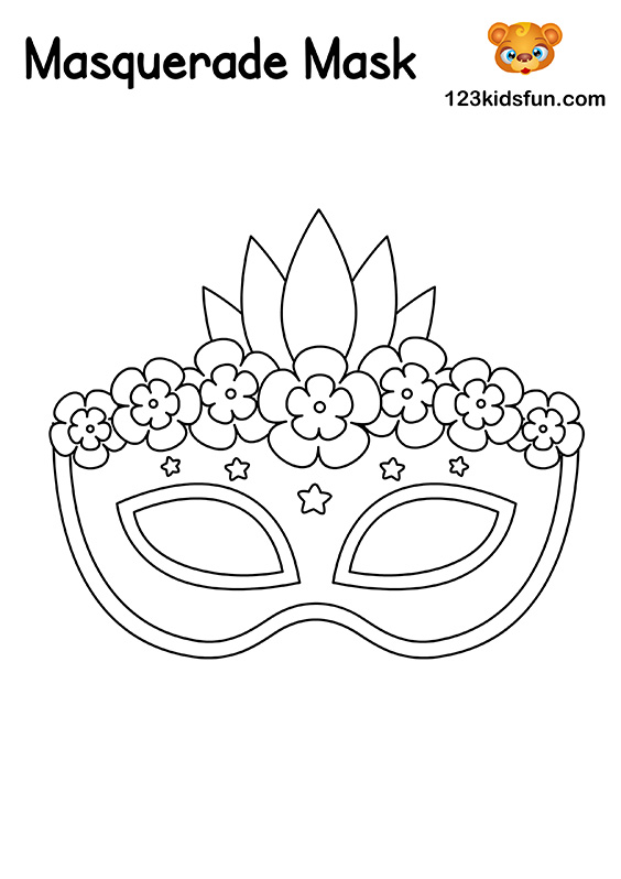 Çocuklar İçin  Balo Hazır Maske Şablonları 