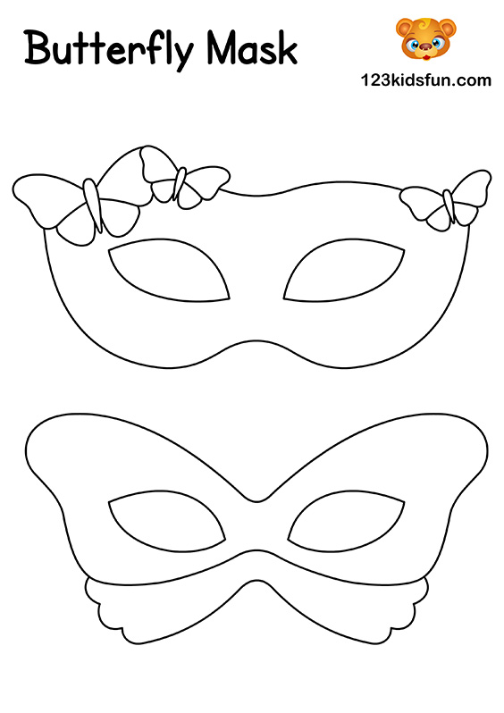 Çocuklar İçin  Balo Hazır Maske Şablonları 