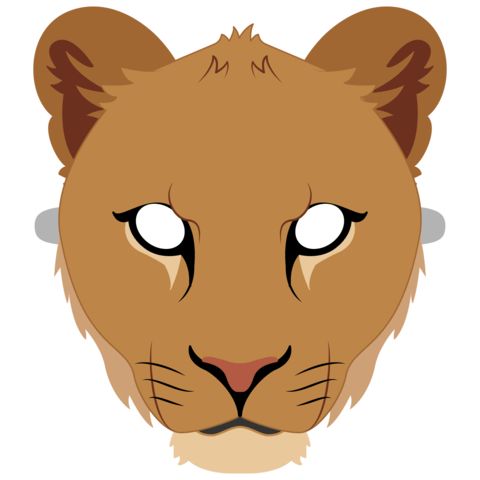 Aslan  maske Şablonları