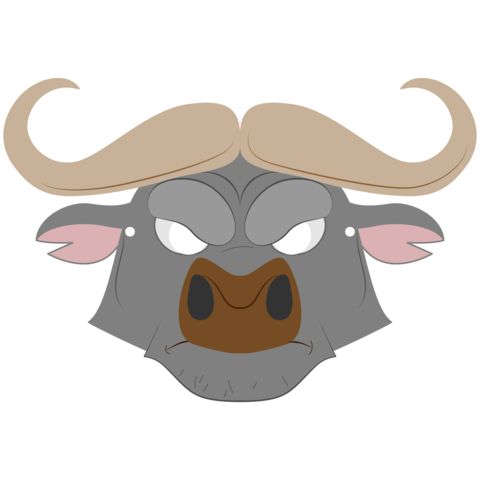  Boğa   maske Şablonları