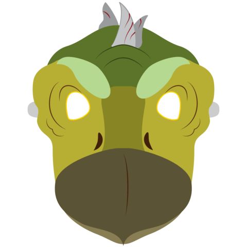 Çocuklar İçin  Dinozor Hazır Maske Şablonları 