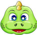 Çocuklar İçin  Dinozor Hazır Maske Şablonları 