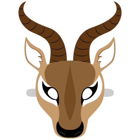   Geyik  maske Şablonları