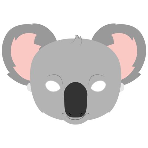    Koala maske Şablonları