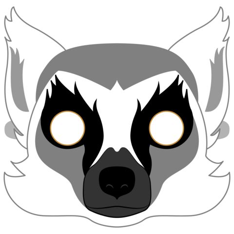  Lemur  maske Şablonları