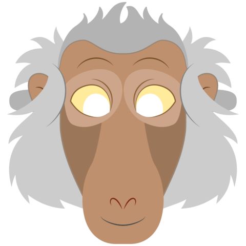   Maymun  maske Şablonları