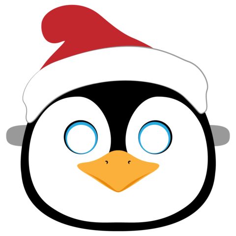    Penguen maske Şablonları