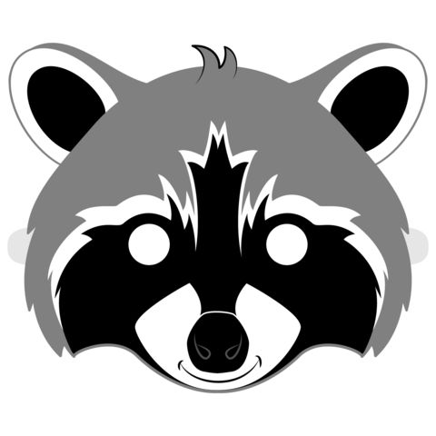    Rakun  maske Şablonları