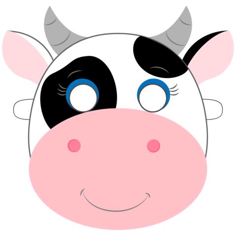   İnek  maske Şablonları