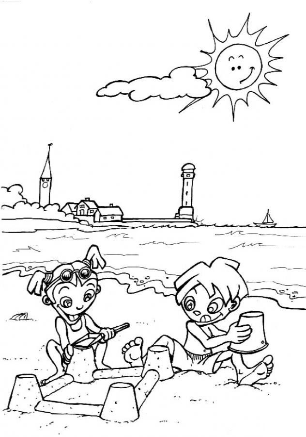 Çocuklar İçin Gün-Batımı Boyama Sayfaları 