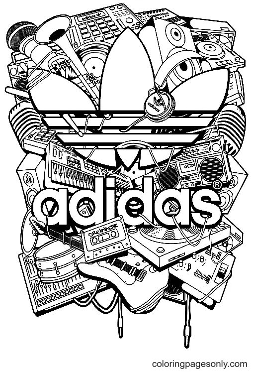 Çocuklar İçin Adidas Boyama Sayfaları 