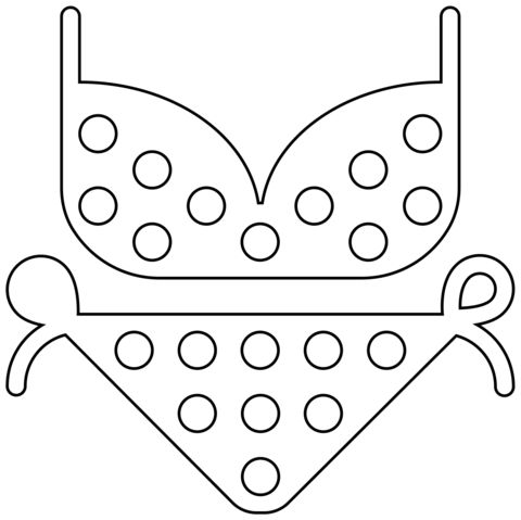 Çocuklar İçin Bikini Boyama Sayfaları 
