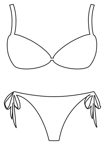 Çocuklar İçin Bikini Boyama Sayfaları 