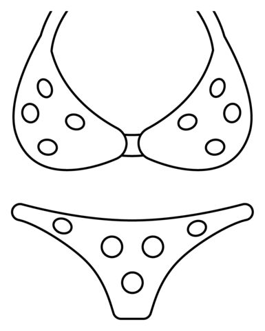 Çocuklar İçin Bikini Boyama Sayfaları 