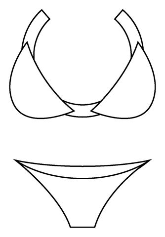 Çocuklar İçin Bikini Boyama Sayfaları 